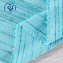 China factory  high quality blue striped 100% polyester hacci fabric for sweater